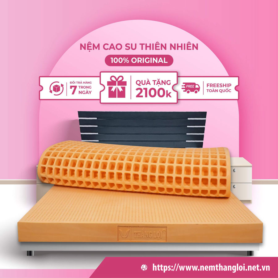 NỆM CAO SU THIÊN NHIÊN 100% SUSU - ORIGINAL