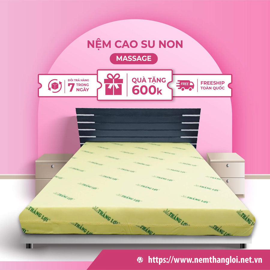 NỆM CAO SU NON MASSAGE THẮNG LỢI