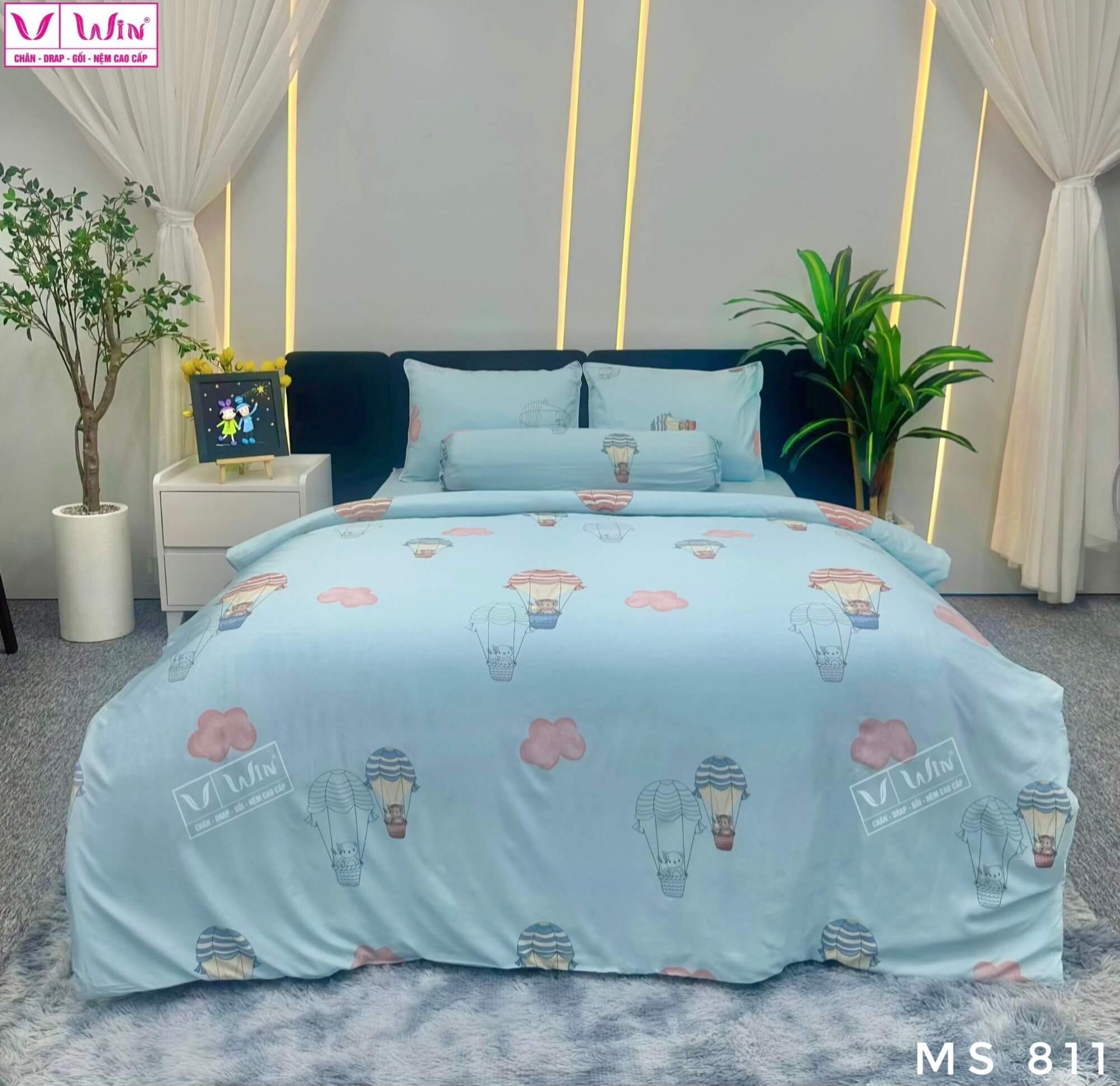 Bộ chăn ga Tencel cao cấp Thắng Lợi MSP811
