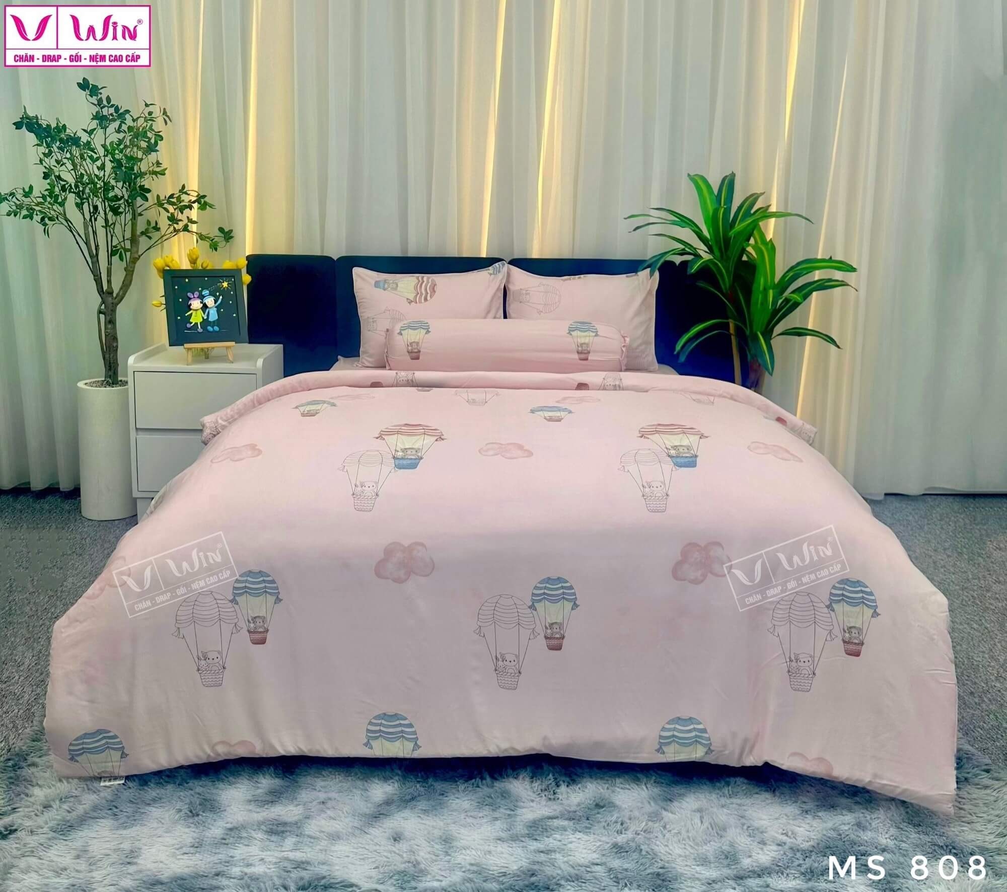 Bộ chăn ga Tencel cao cấp Thắng Lợi MSP808